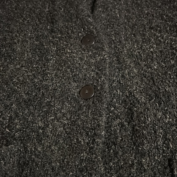 Weave O’The Irish Wool Boucle Grey Single Breasted Long Vest Duster size M - Picture 10 of 16